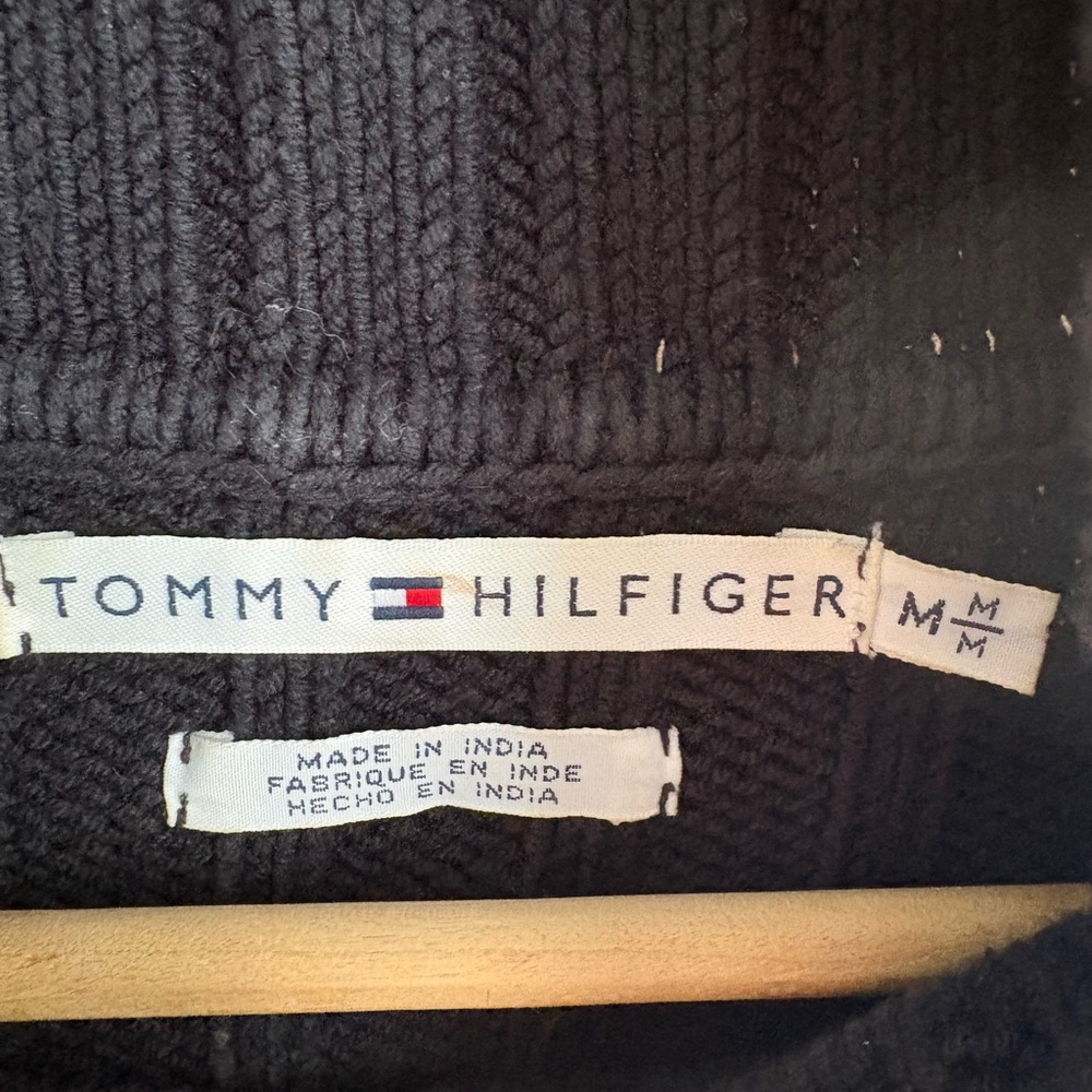 Tommy Hilfiger Heritage Stripe Black Turtleneck Sweater | Americana | Medium - Picture 2 of 7